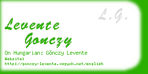 levente gonczy business card