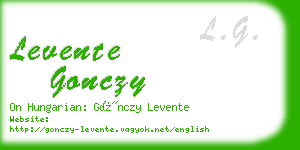 levente gonczy business card